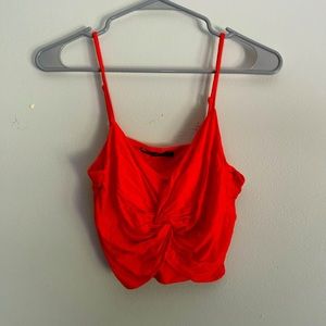 Red crop top